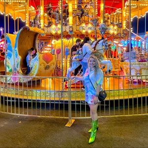 Dolls kill pony and Jeffrey Campbell green boots